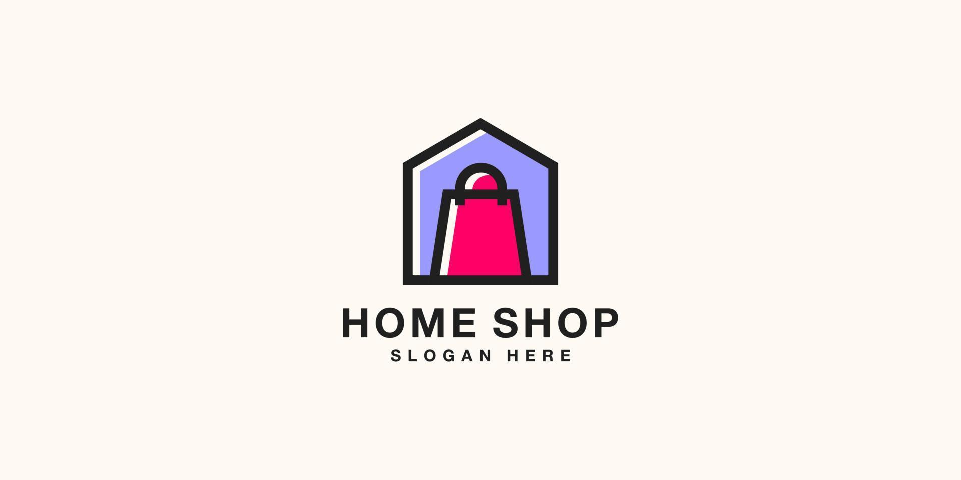 disegno vettoriale del logo del negozio di casa