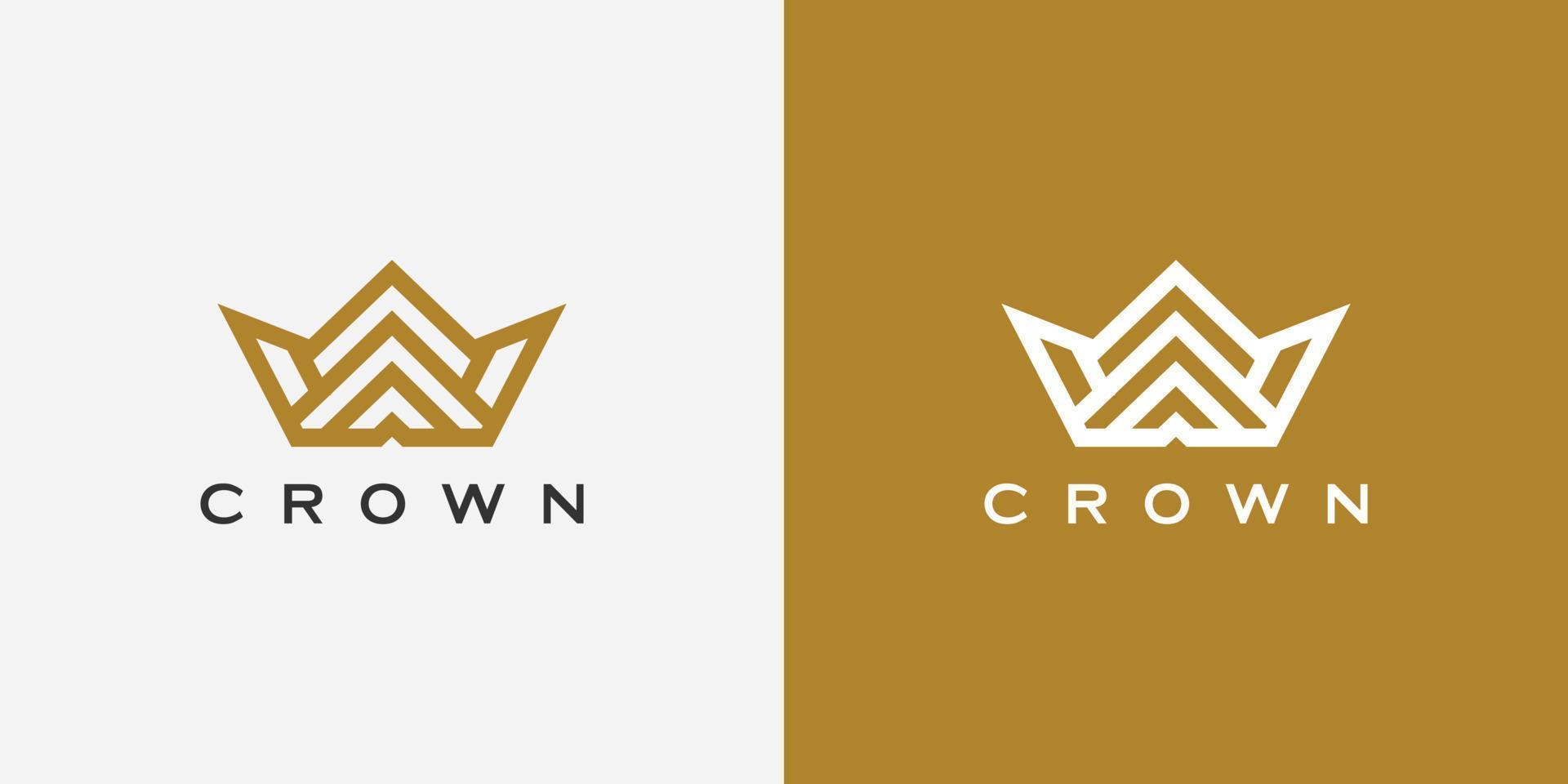 logo corona vettore linea mono logo design