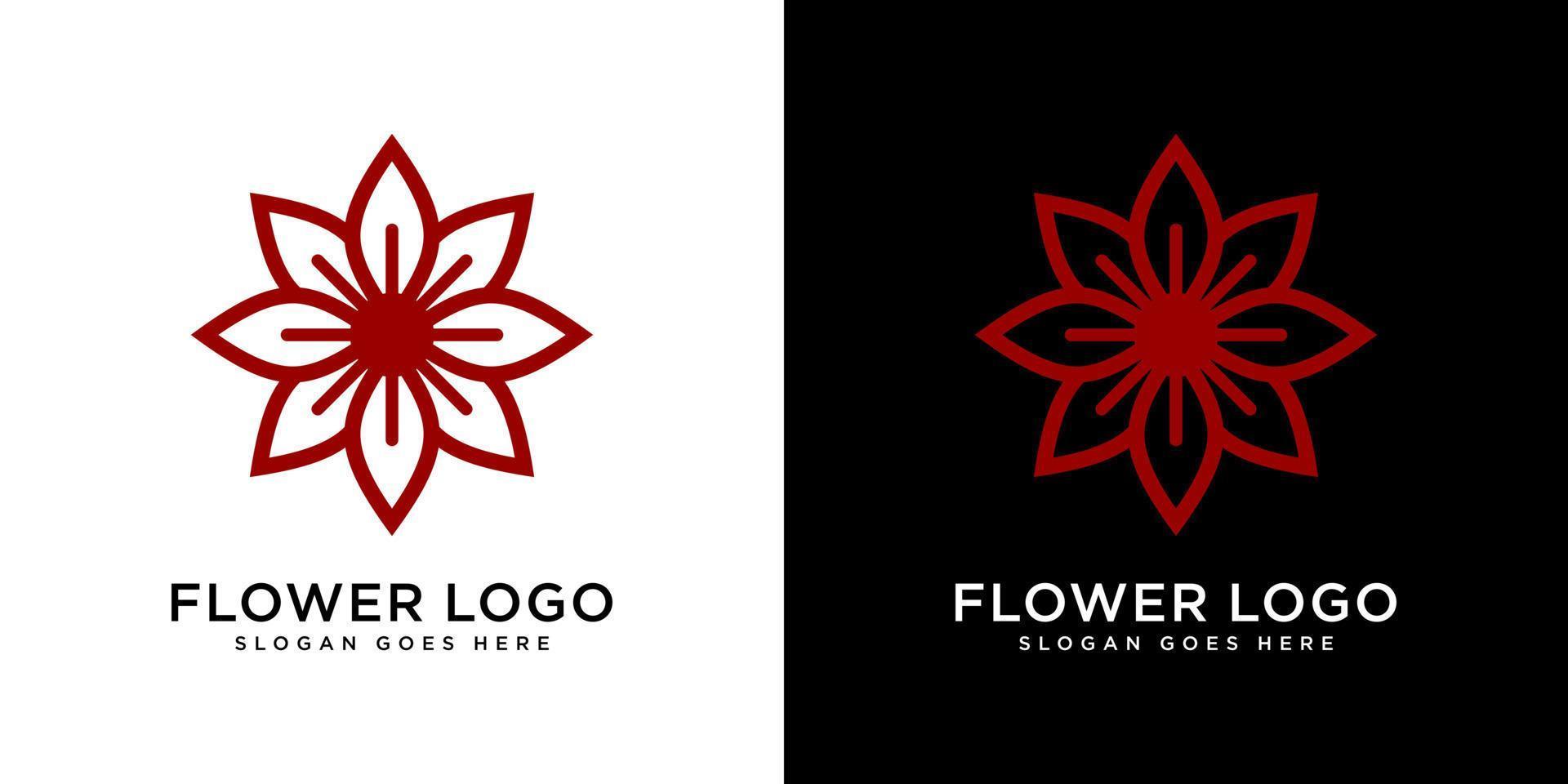 vettore premium del logo del fiore della natura