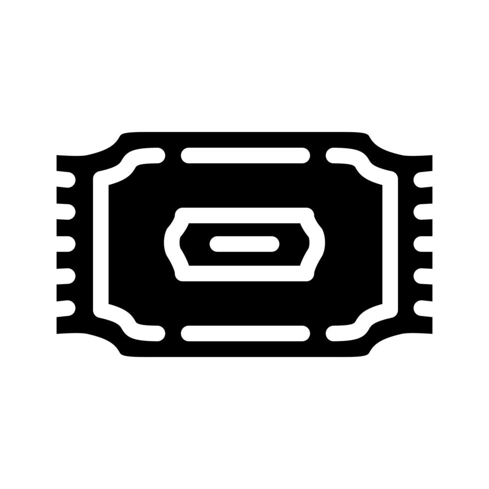 pacchetto di tovaglioli icona glifo illustrazione vettoriale
