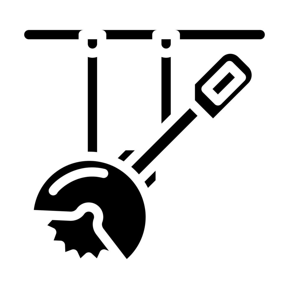 illustrazione vettoriale dell'icona del glifo delle seghe circolari