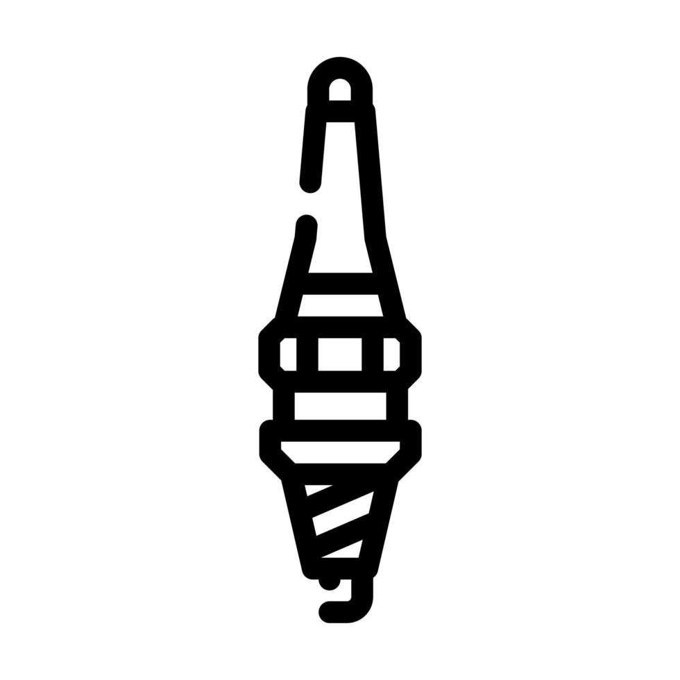 illustrazione vettoriale dell'icona della linea dell'auto della candela