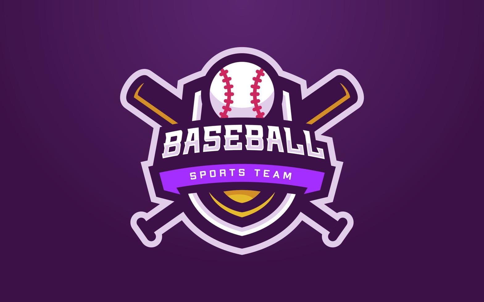 logo del club di baseball per la squadra sportiva e il torneo vettore