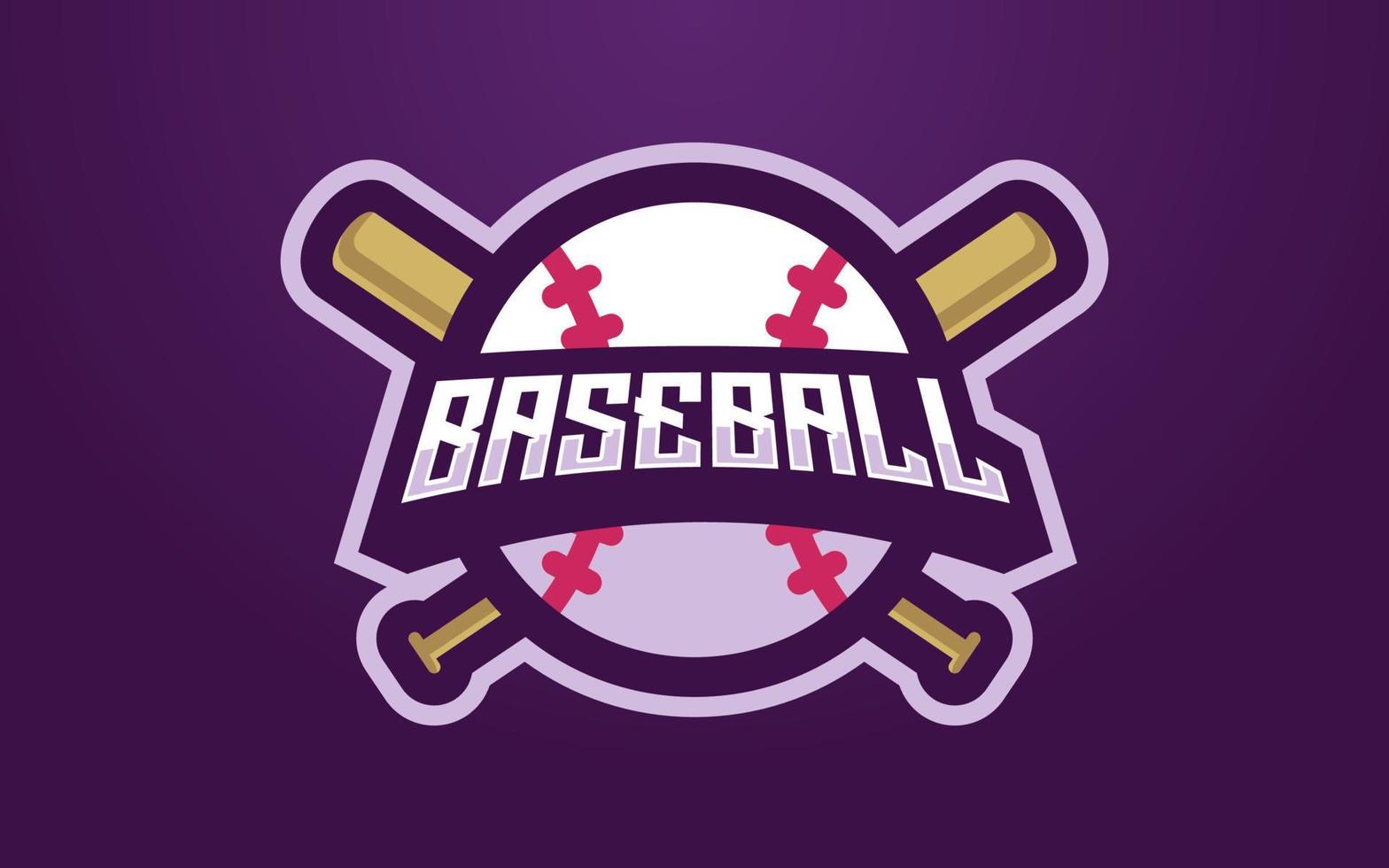 logo del club di baseball per la squadra sportiva e il torneo vettore