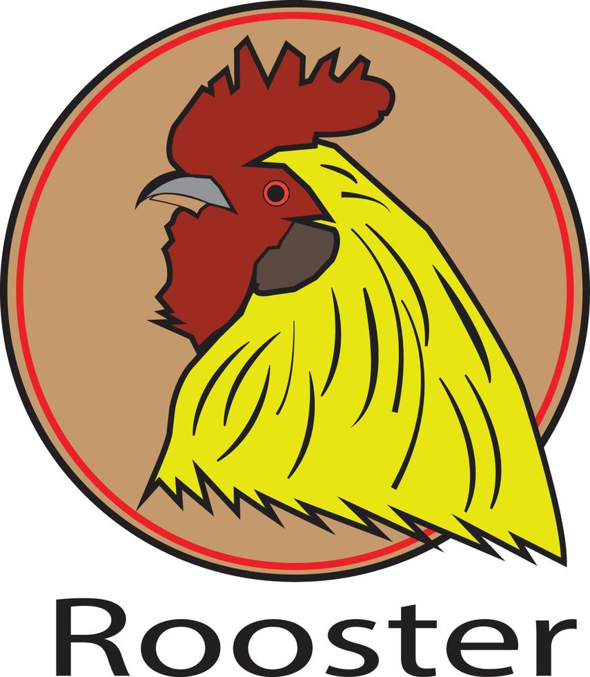 vettore di testa di gallo per scopi di logo