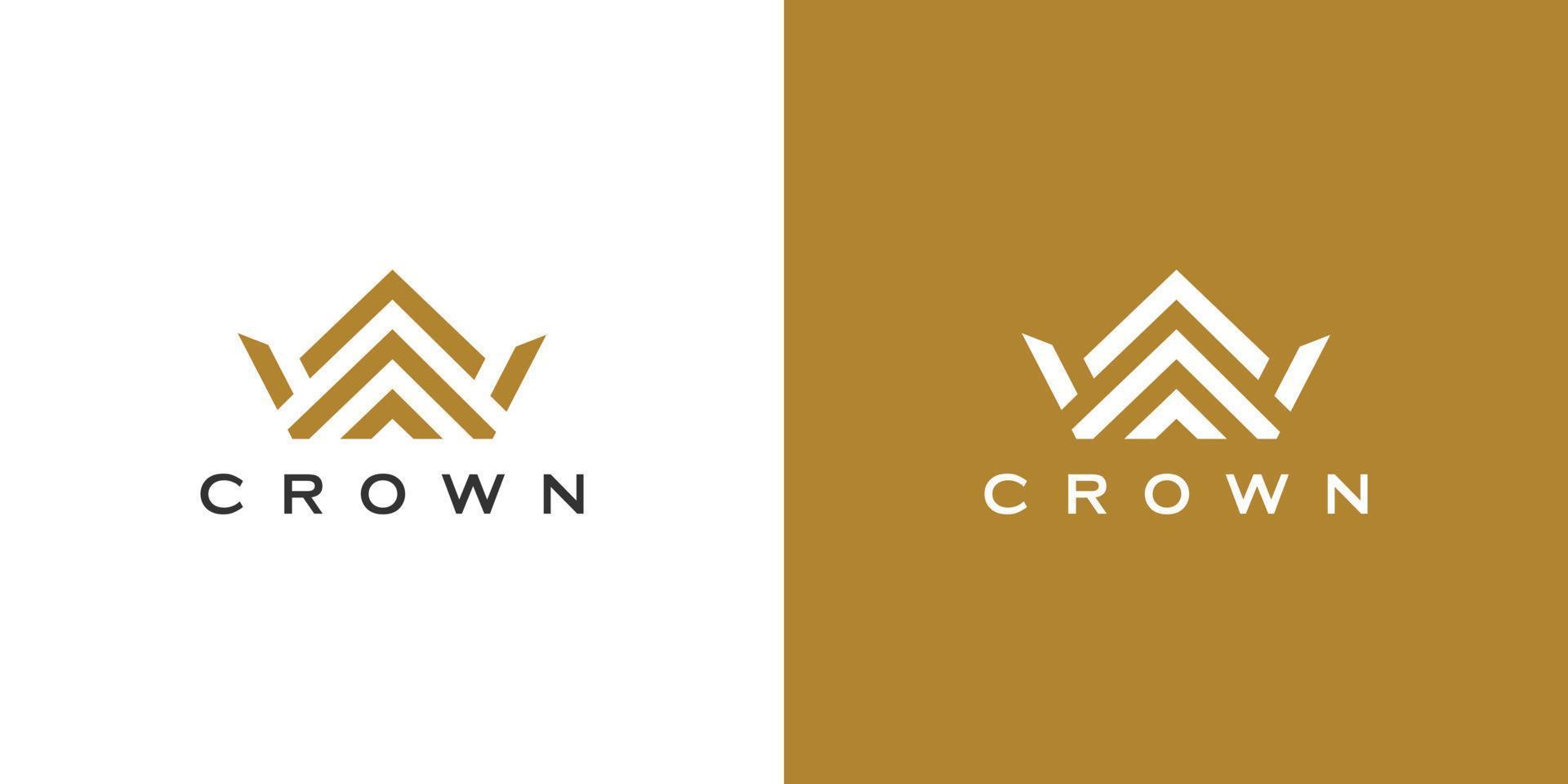 logo corona vettore linea mono logo design
