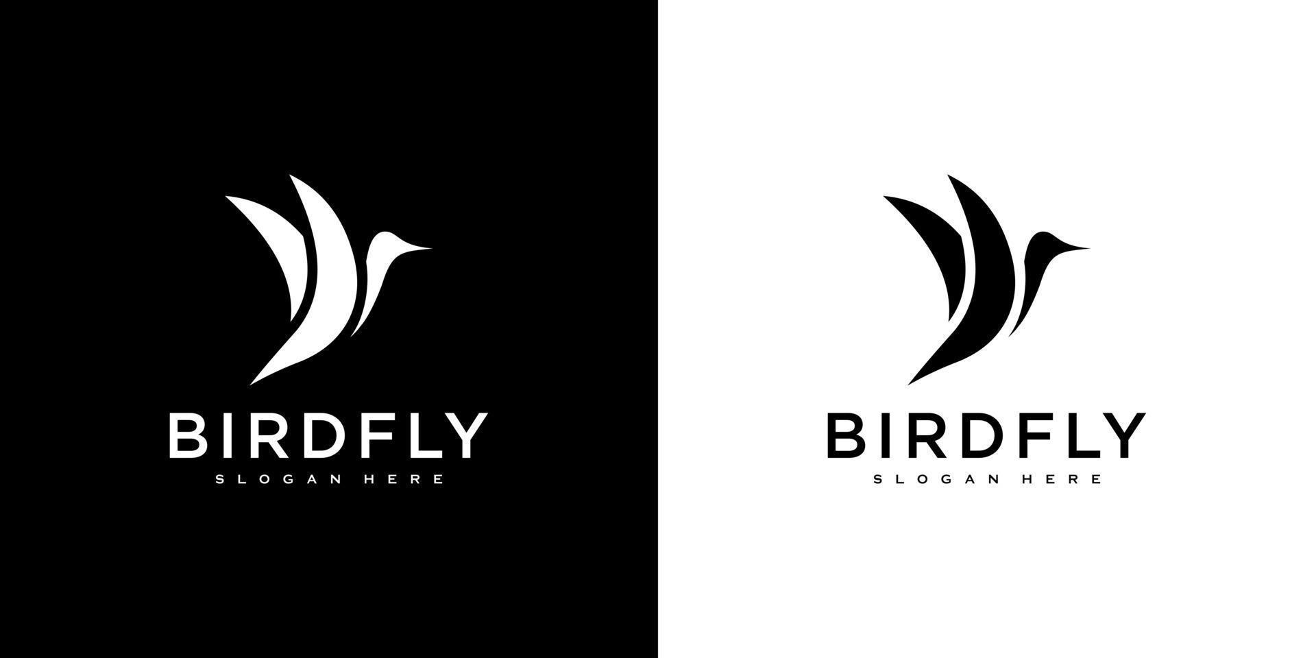 modello di vettore di progettazione del logo del colibrì