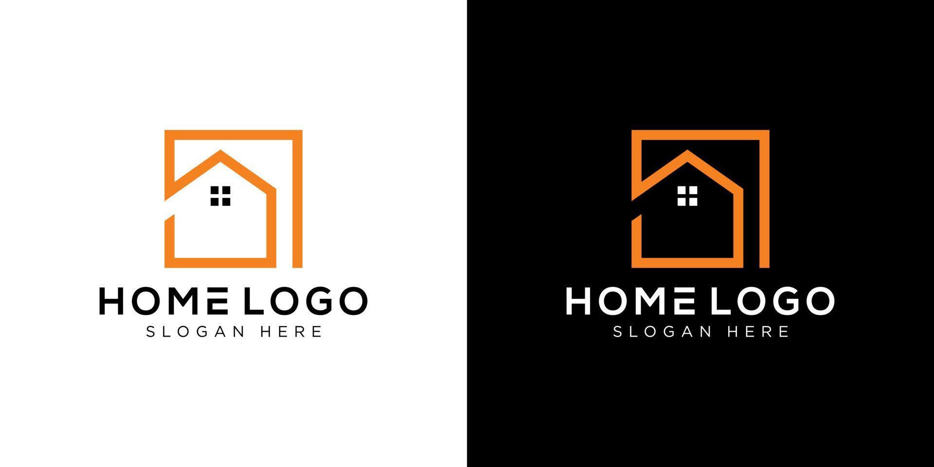 vettore del modello di progettazione del logo domestico