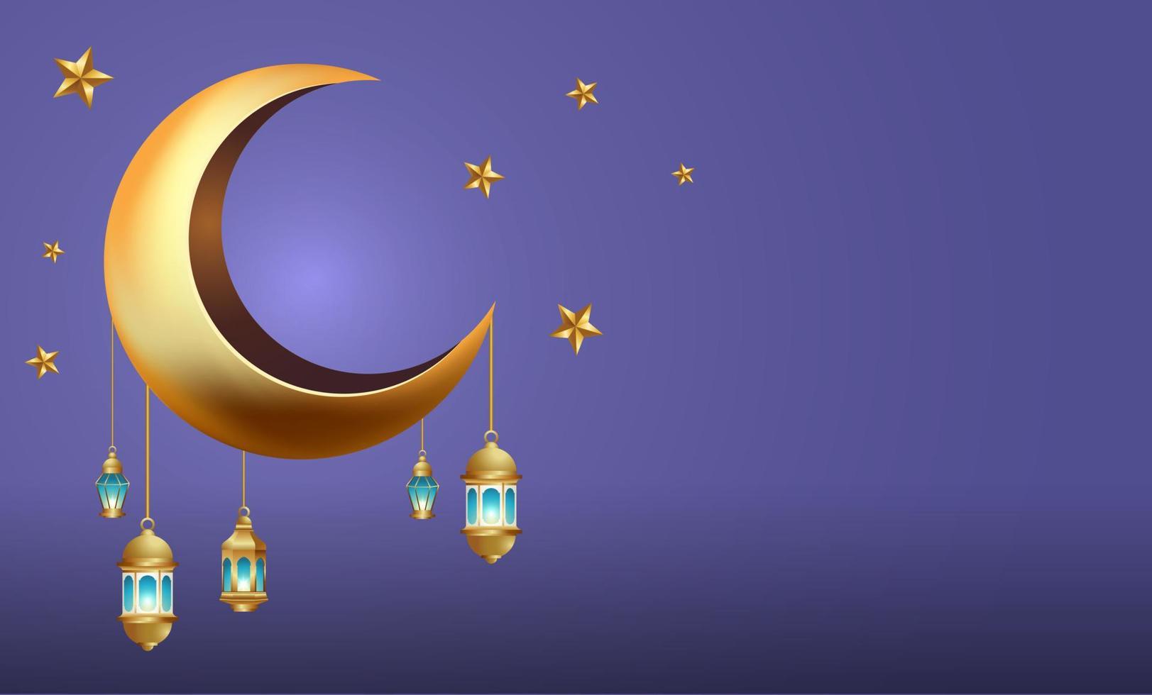 illustrazione di progettazione del fondo della bandiera di Ramadan Kareem vettore