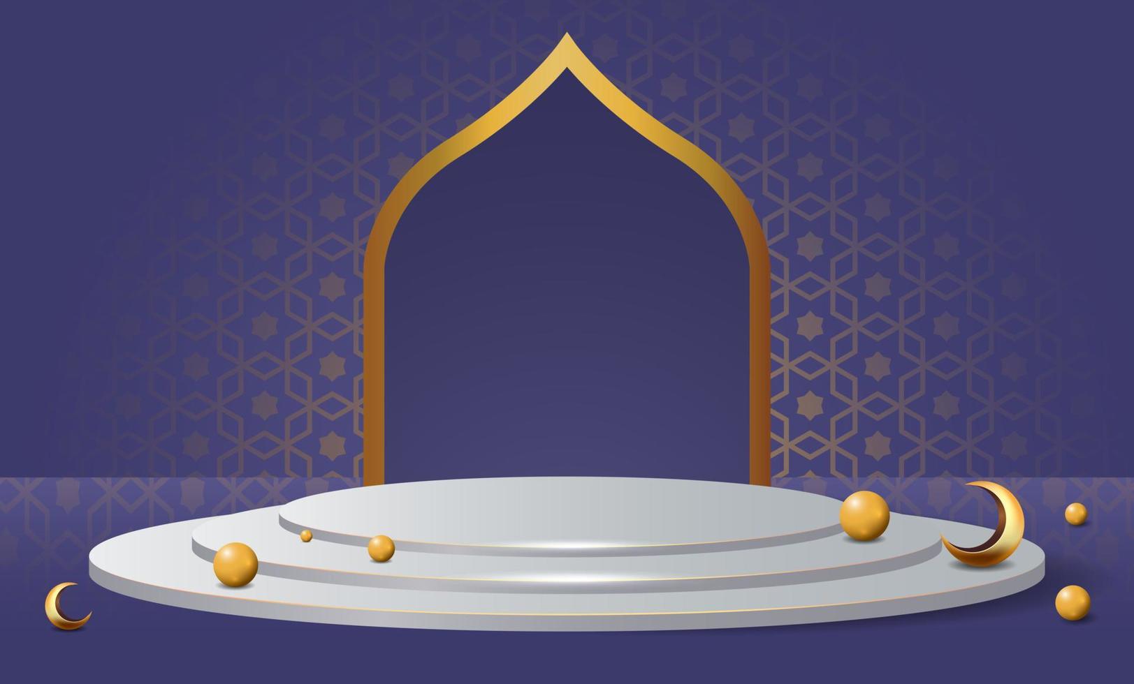 illustrazione di progettazione del fondo della bandiera di Ramadan Kareem vettore