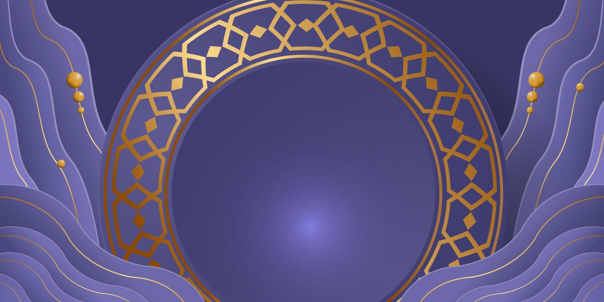 illustrazione di progettazione del fondo della bandiera di Ramadan Kareem vettore