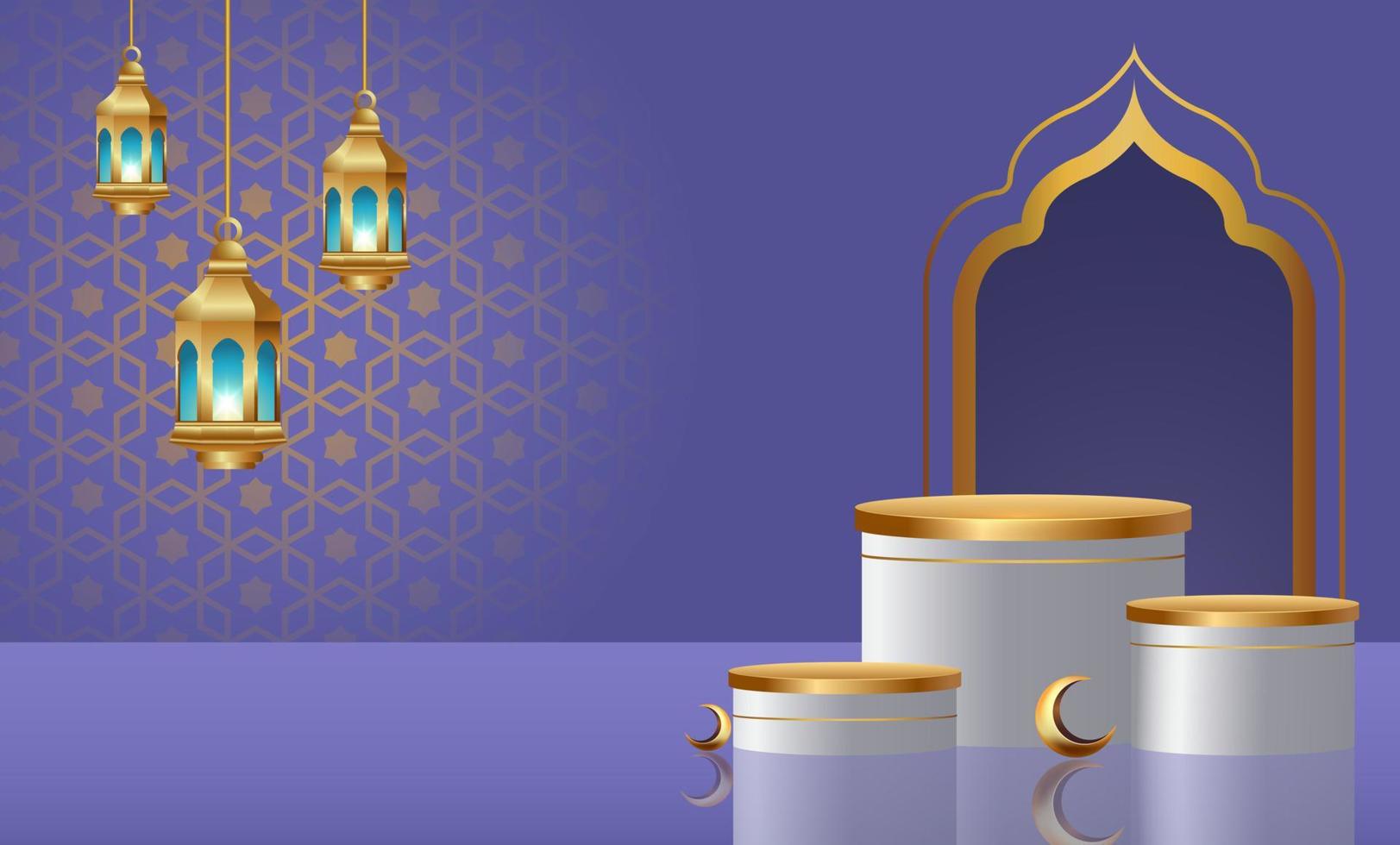 illustrazione di progettazione del fondo della bandiera di Ramadan Kareem vettore