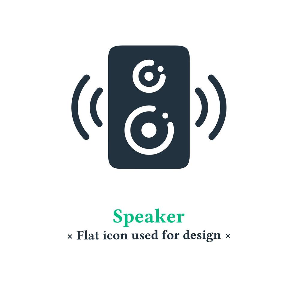 icona dell'altoparlante isolata su uno sfondo bianco, simbolo dell'altoparlante per applicazioni web e mobili. vettore