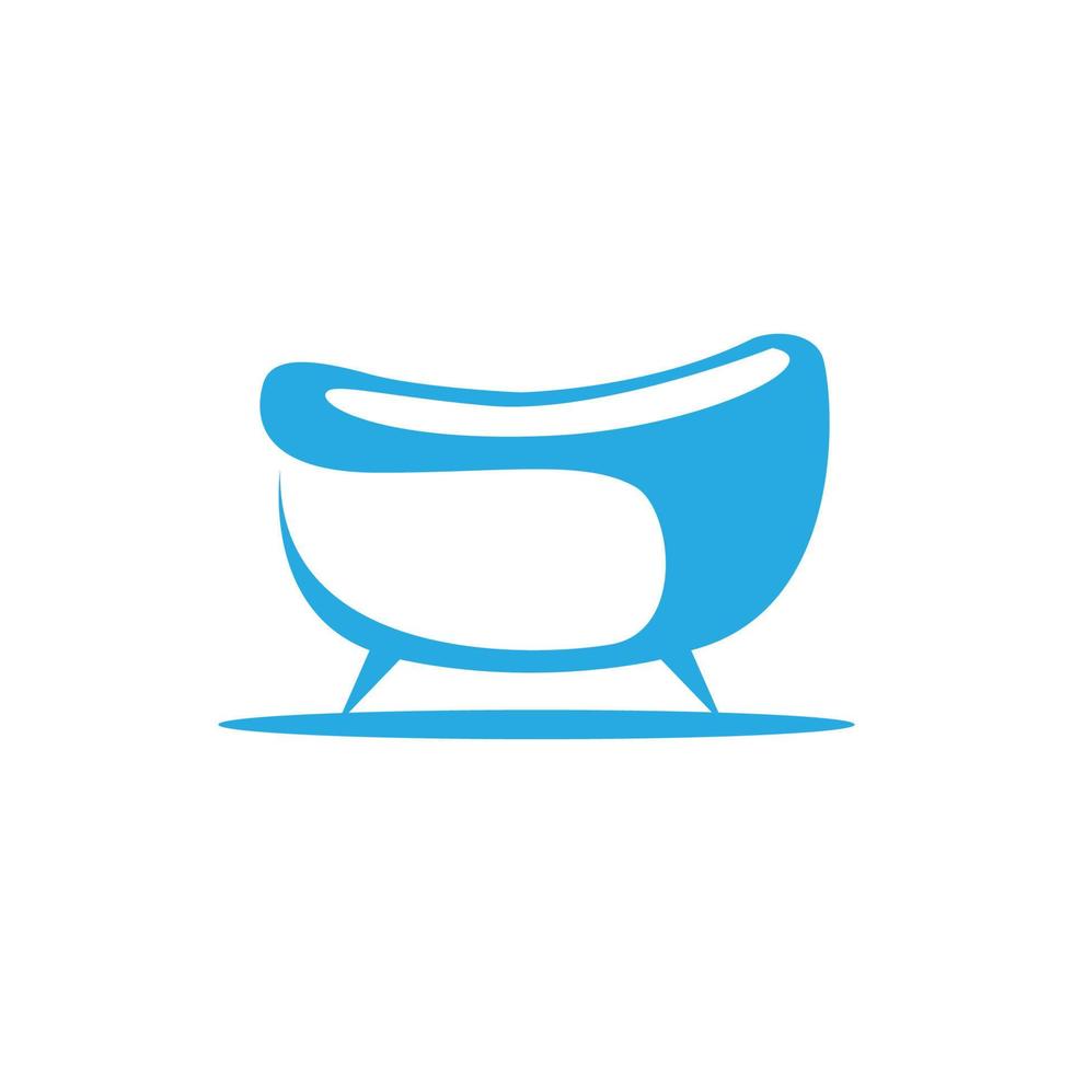 vasca da bagno forma moderna logo design grafico vettoriale simbolo icona illustrazione idea creativa