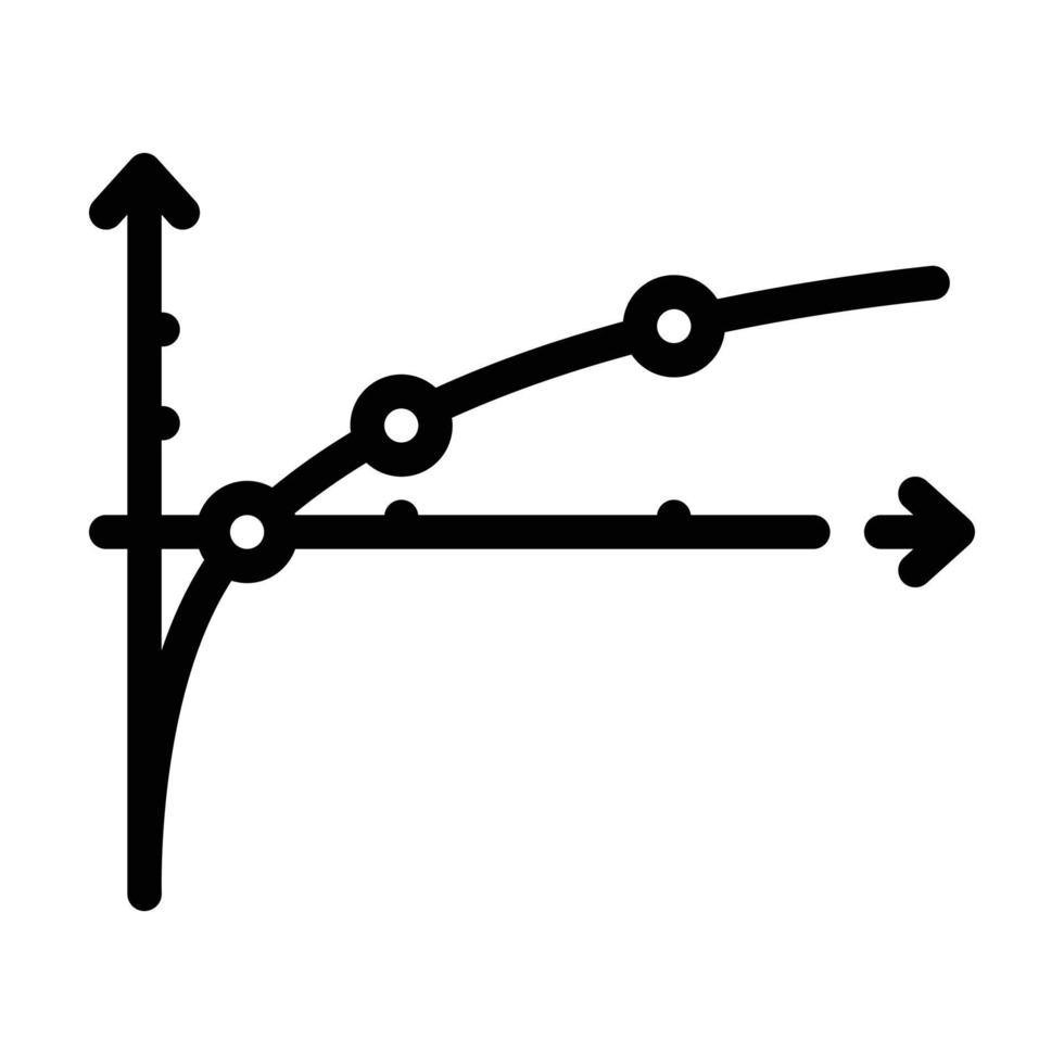 funzioni e grafica lezione icona linea illustrazione vettoriale