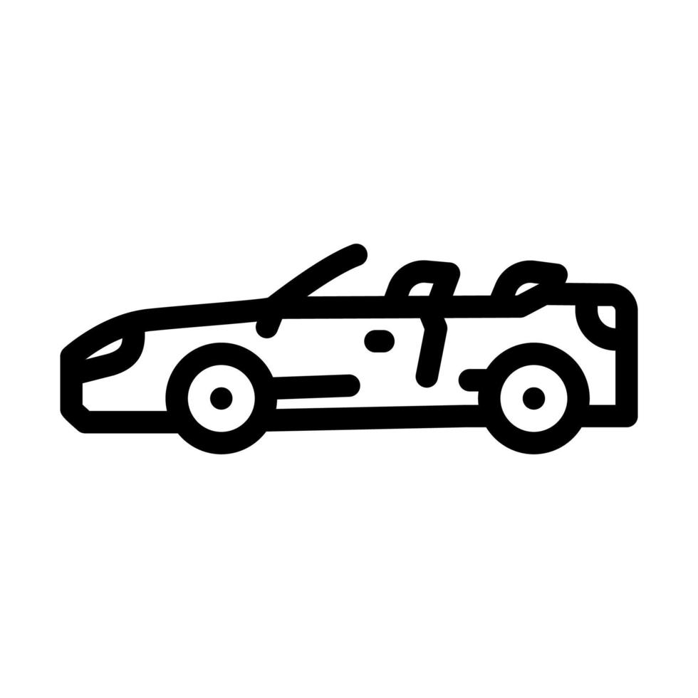illustrazione vettoriale dell'icona della linea di auto cabriolet convertibile