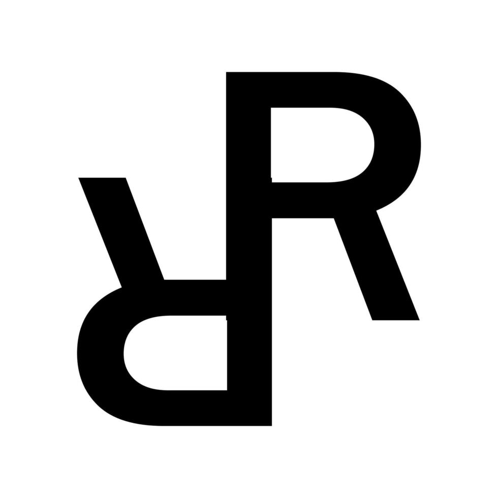 logo icona rr stile moderno vettore