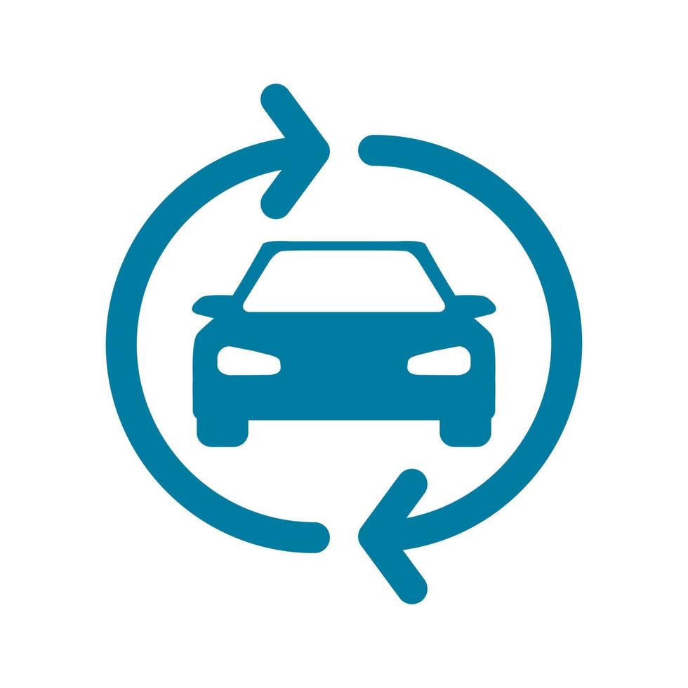 illustrazione di un'icona di riparazione auto o assicurazione auto. vettore