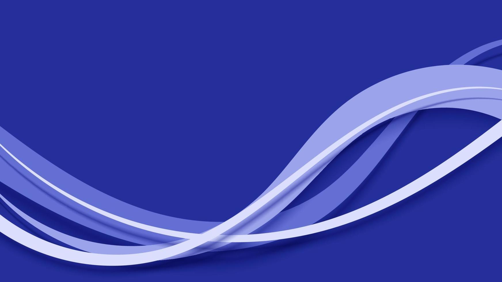 sfondo astratto banner design linee d'onda bianche e blu vettore