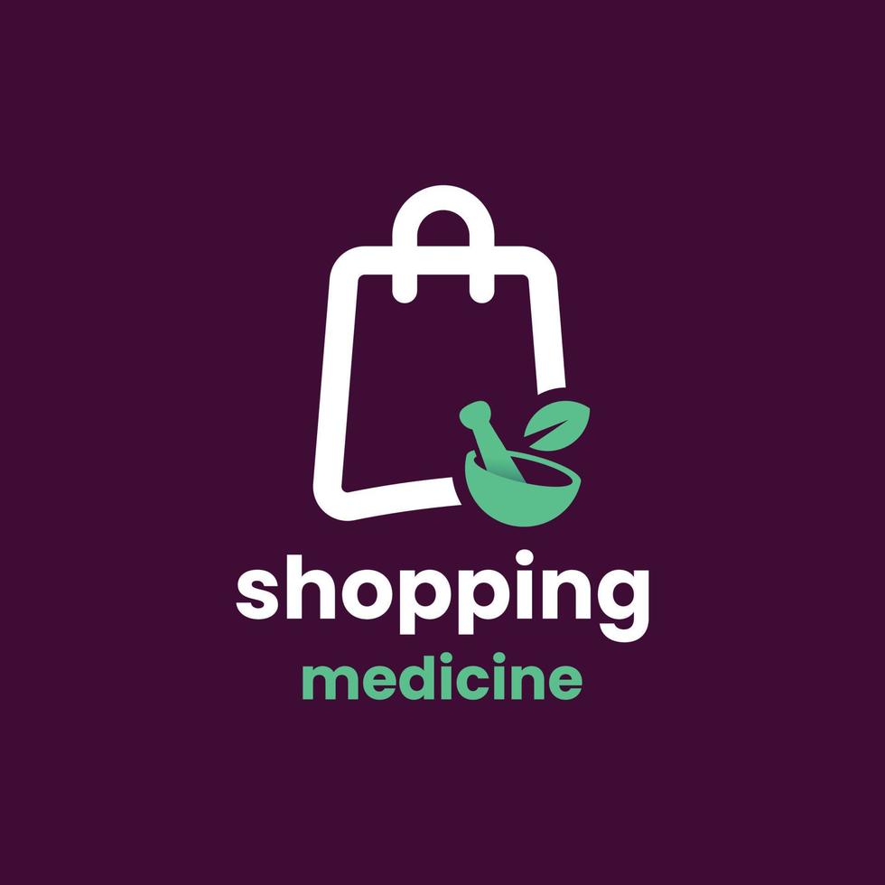 logo della medicina dello shopping vettore