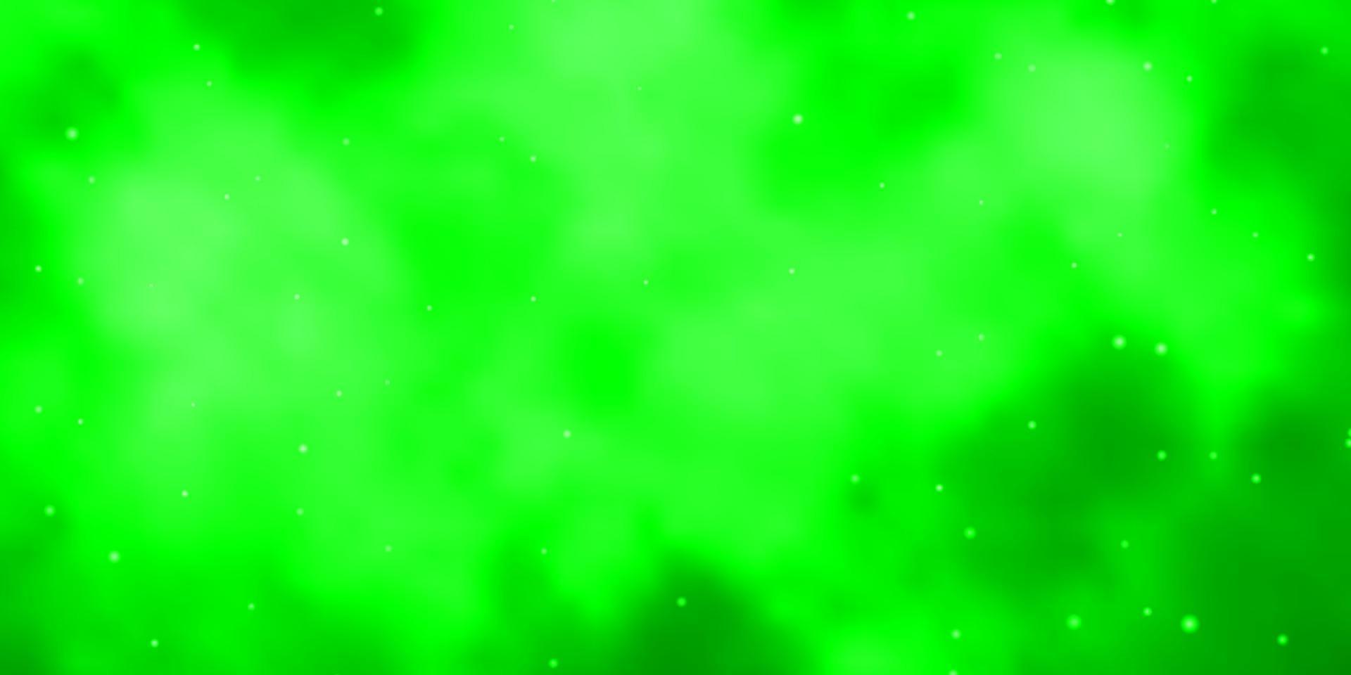 modello vettoriale verde chiaro con stelle al neon.