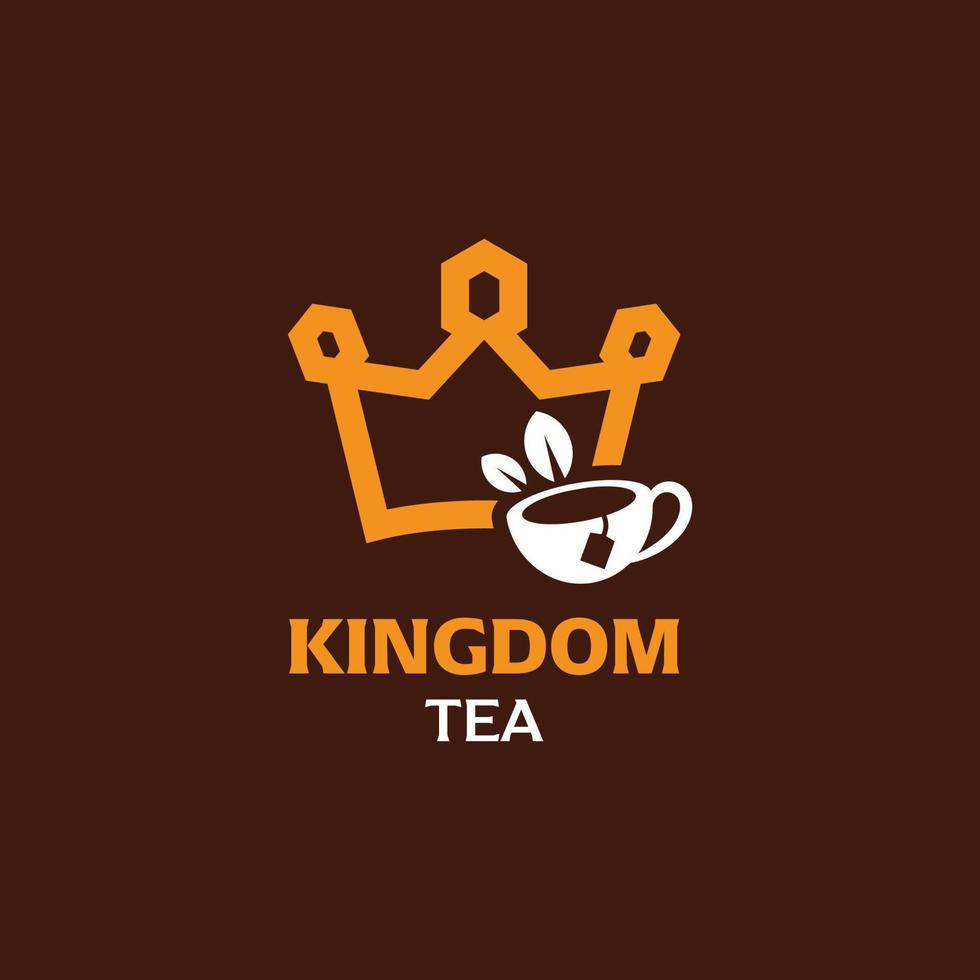 logo del tè del re vettore