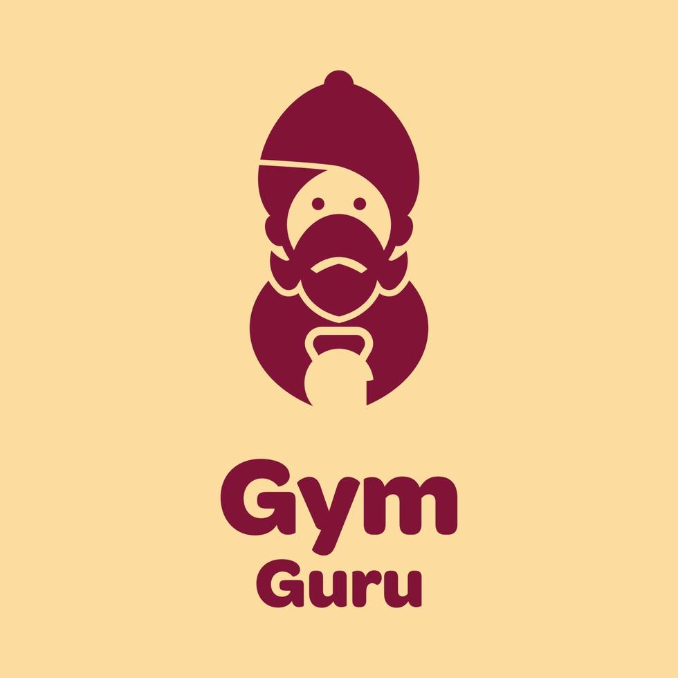 logo del guru della palestra vettore