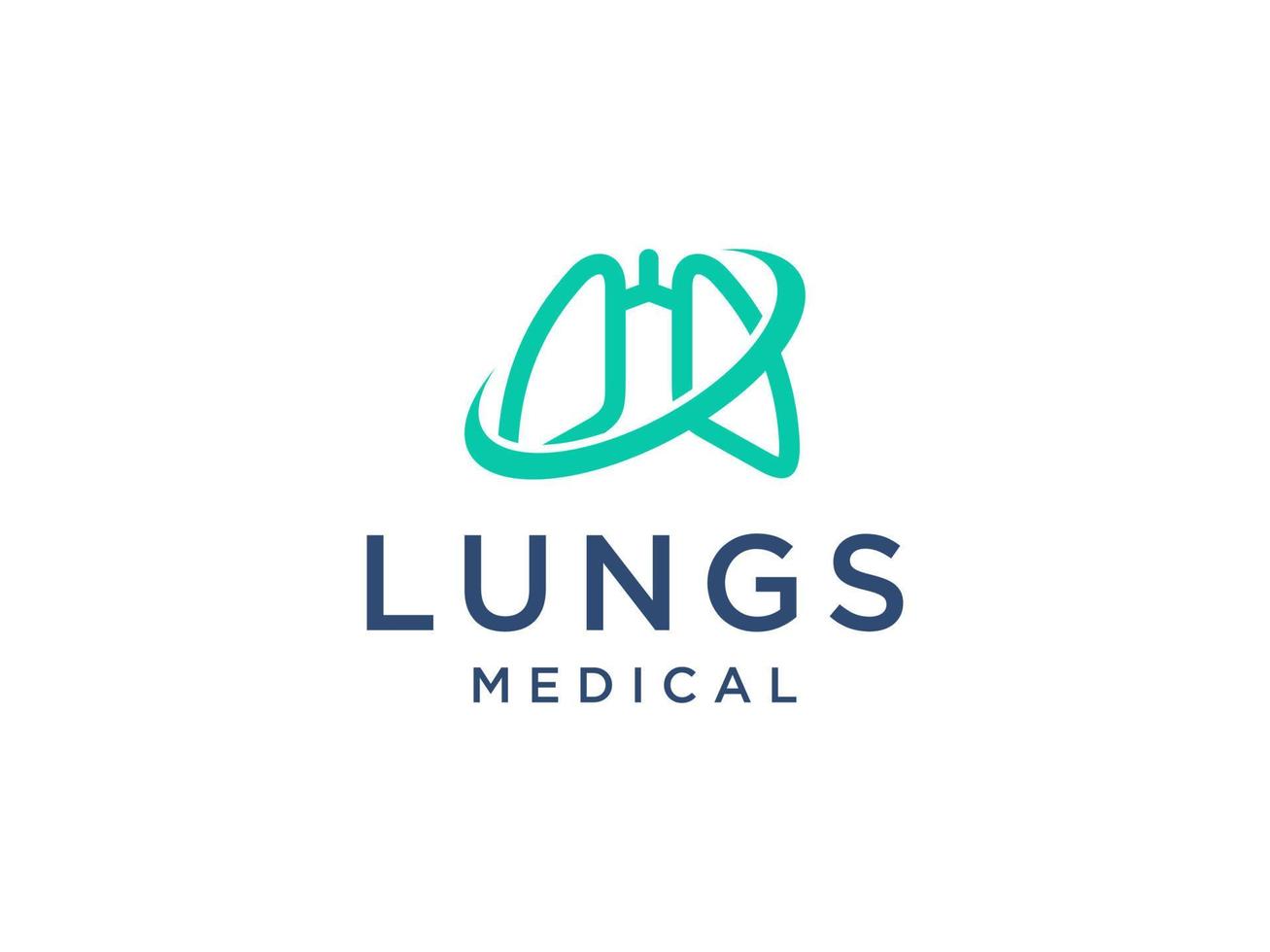 vettore modello semplice logo polmoni, modello salute polmoni, icona simbolo logo