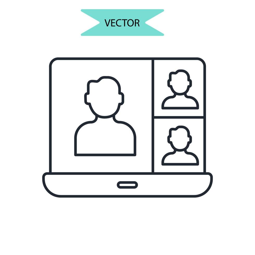 satuan hijau 2online corso icone simbolo elementi vettoriali per infografica web