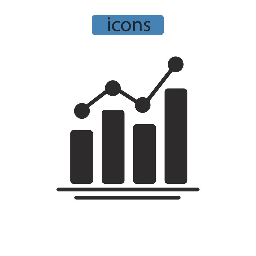 icone analitiche simbolo elementi vettoriali per il web infografico