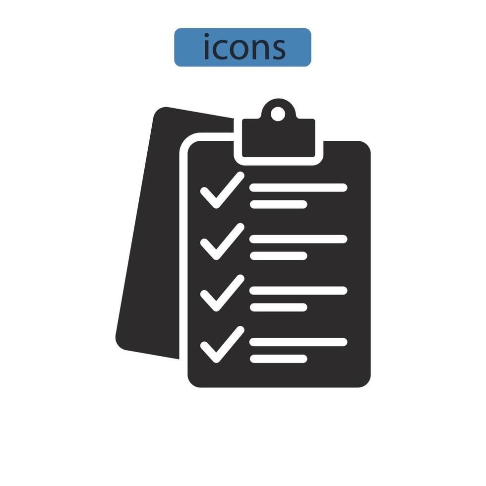 checklist icone simbolo elementi vettoriali per il web infografica