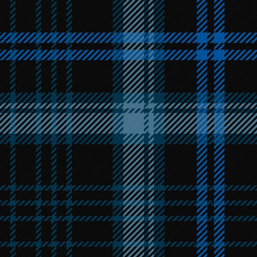 illustrazione vettoriale di sfondo con motivo scozzese scozzese nero, blu e grigio
