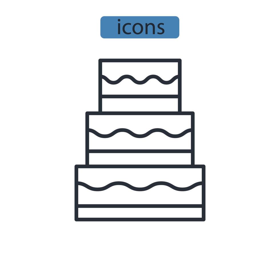 icone della torta simbolo elementi vettoriali per il web infografica
