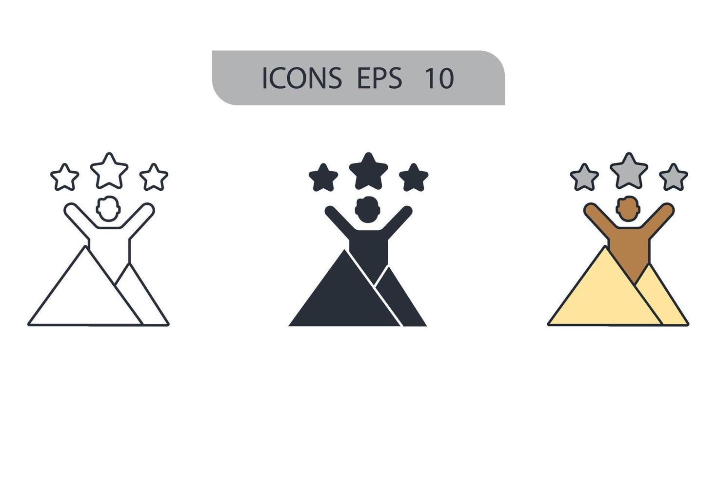 icone di successo simbolo elementi vettoriali per il web infografica