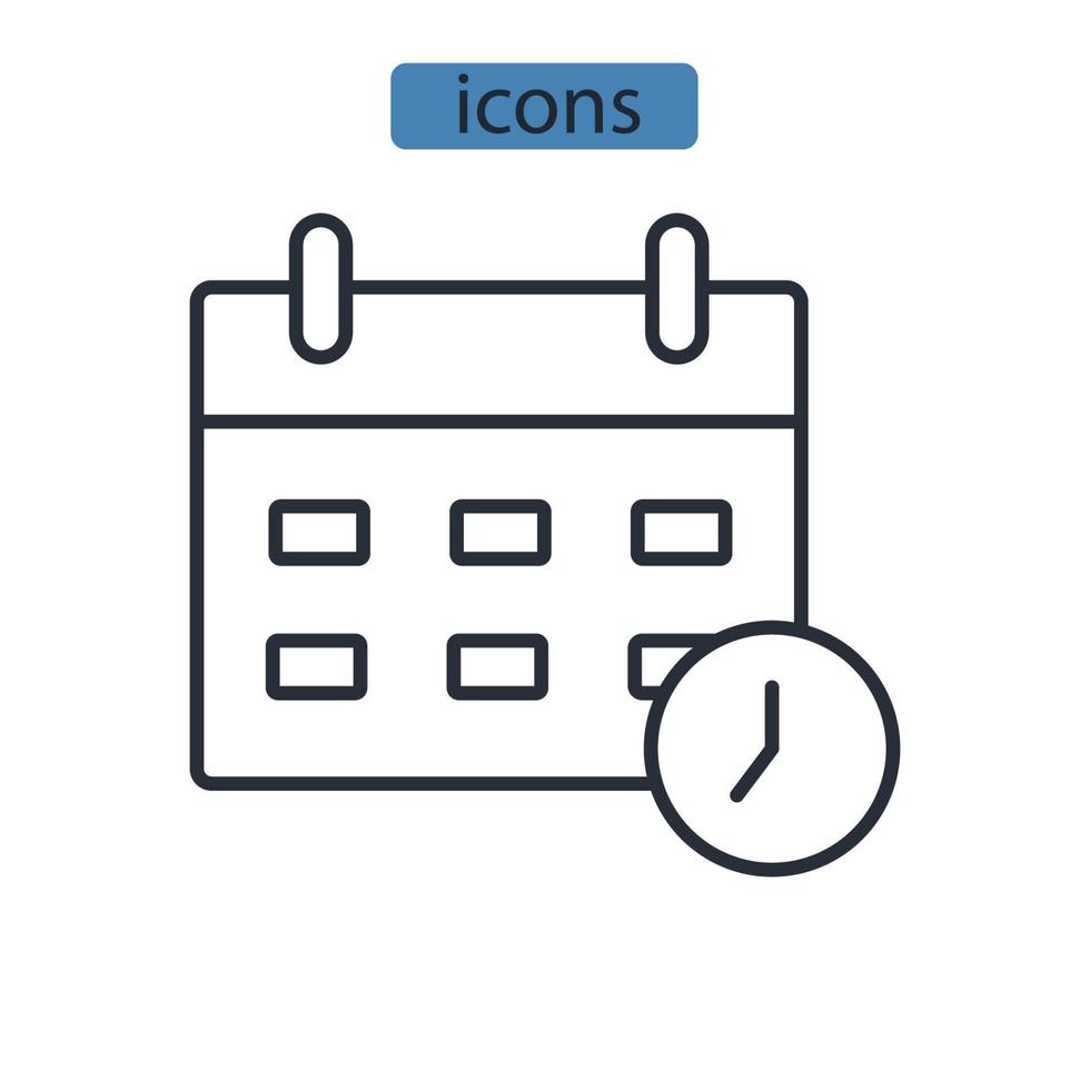 icone del calendario simbolo elementi vettoriali per il web infografica