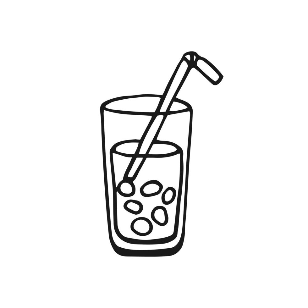 cocktail. illustrazione vettoriale disegnata a mano. stile arte linea isolato isolato su sfondo bianco.