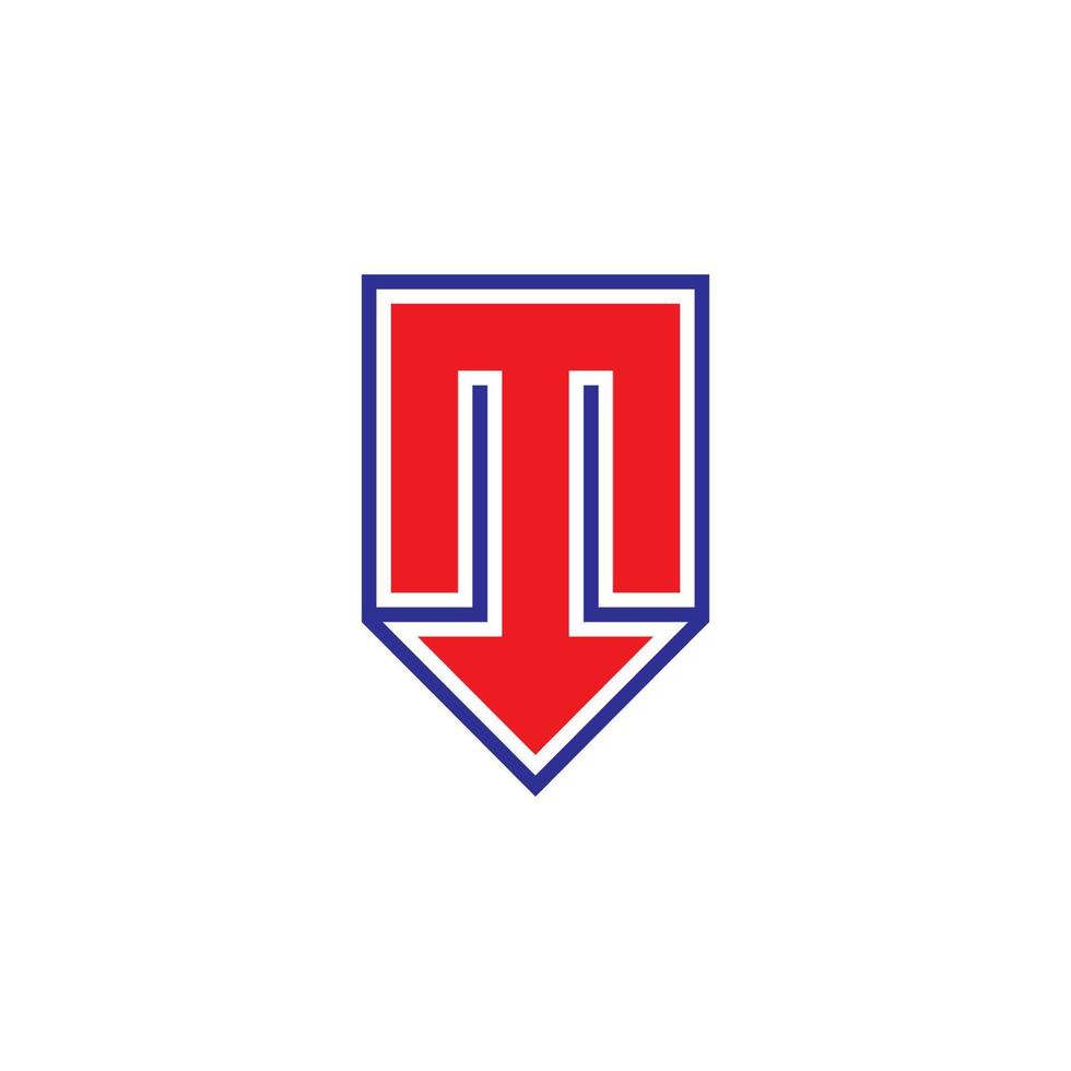 lettera w vettore logo freccia geometrica