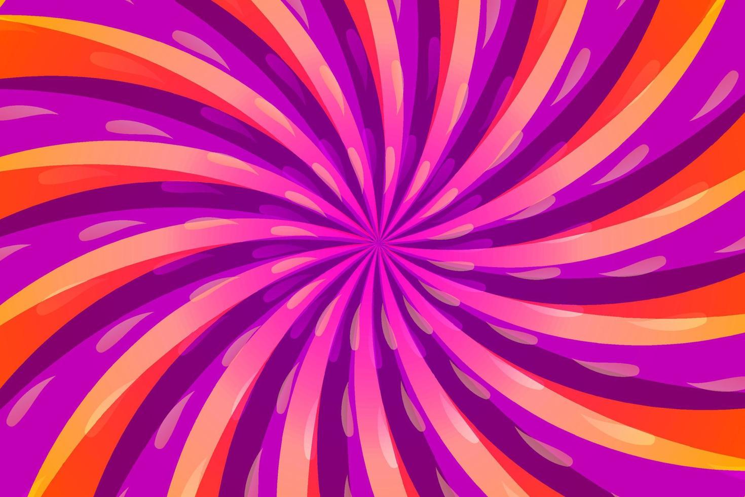 motivo a vortice vettoriale rosa e viola. sfondo radiale vorticoso, rotazione astratta dell'elica. motivo di sfondo vortice a spirale vortice starburst, raggi rotanti.