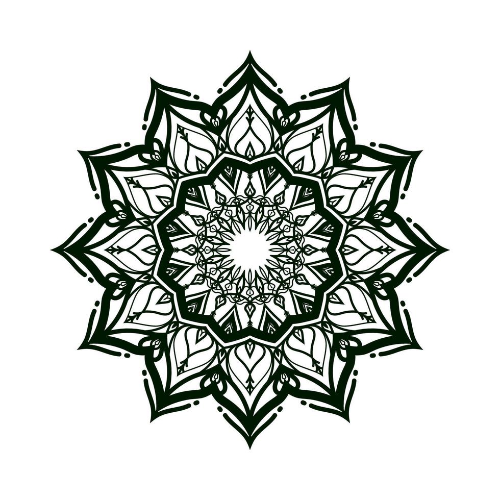 disegno decorativo rotondo astratto. decorazione circolare. semplice mandala per il web o elemento di stampa vettore