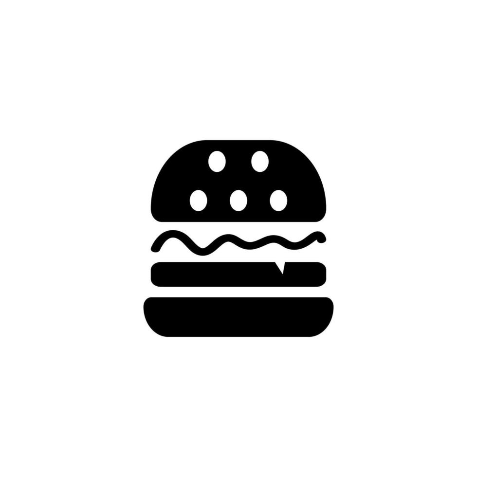 disegno dell'illustrazione dell'icona dell'hamburger vettore
