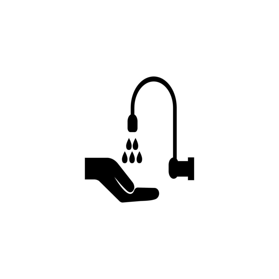 illustrazione vettoriale di design del logo del rubinetto dell'acqua