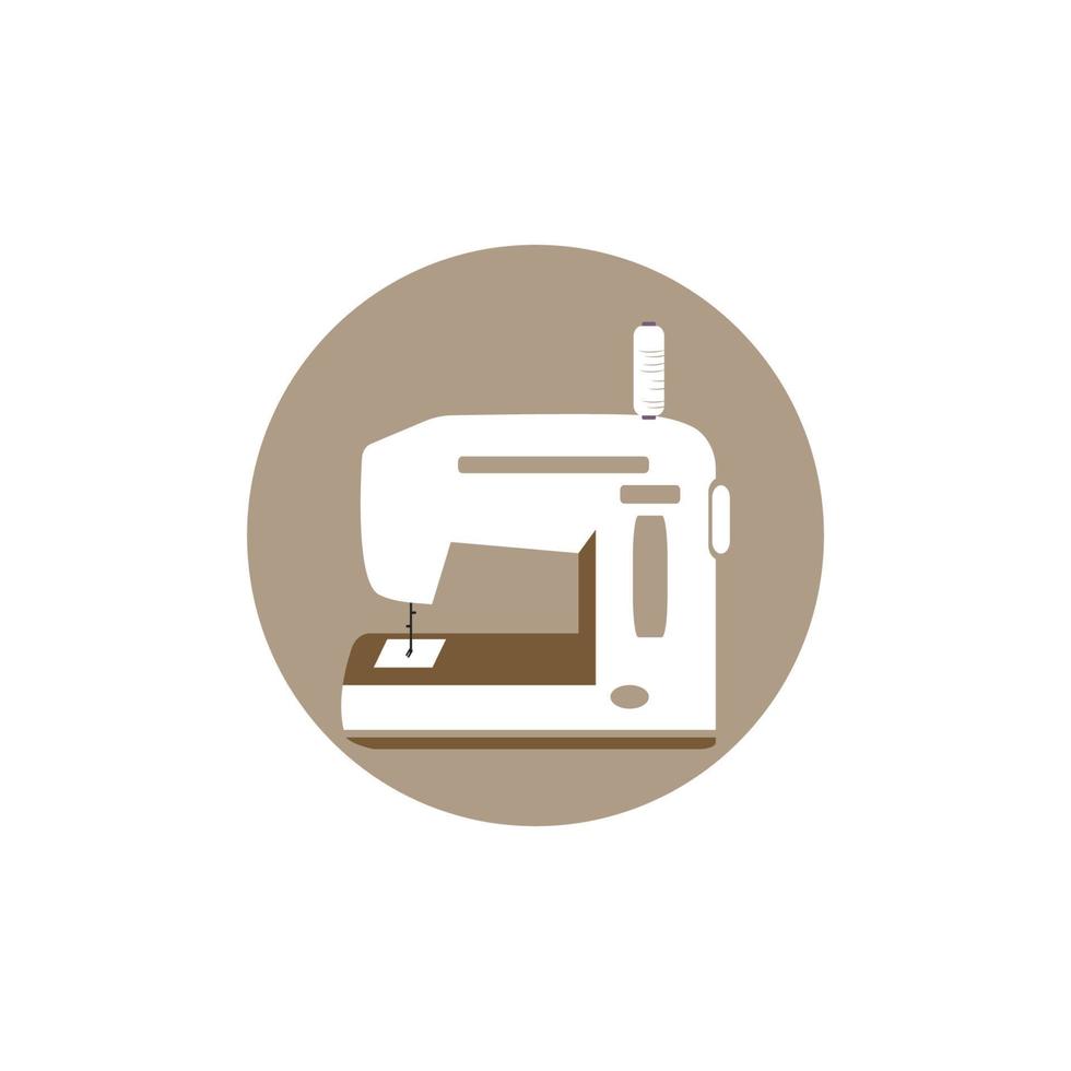 illustrazione vettoriale dell'immagine dell'icona della macchina da cucire