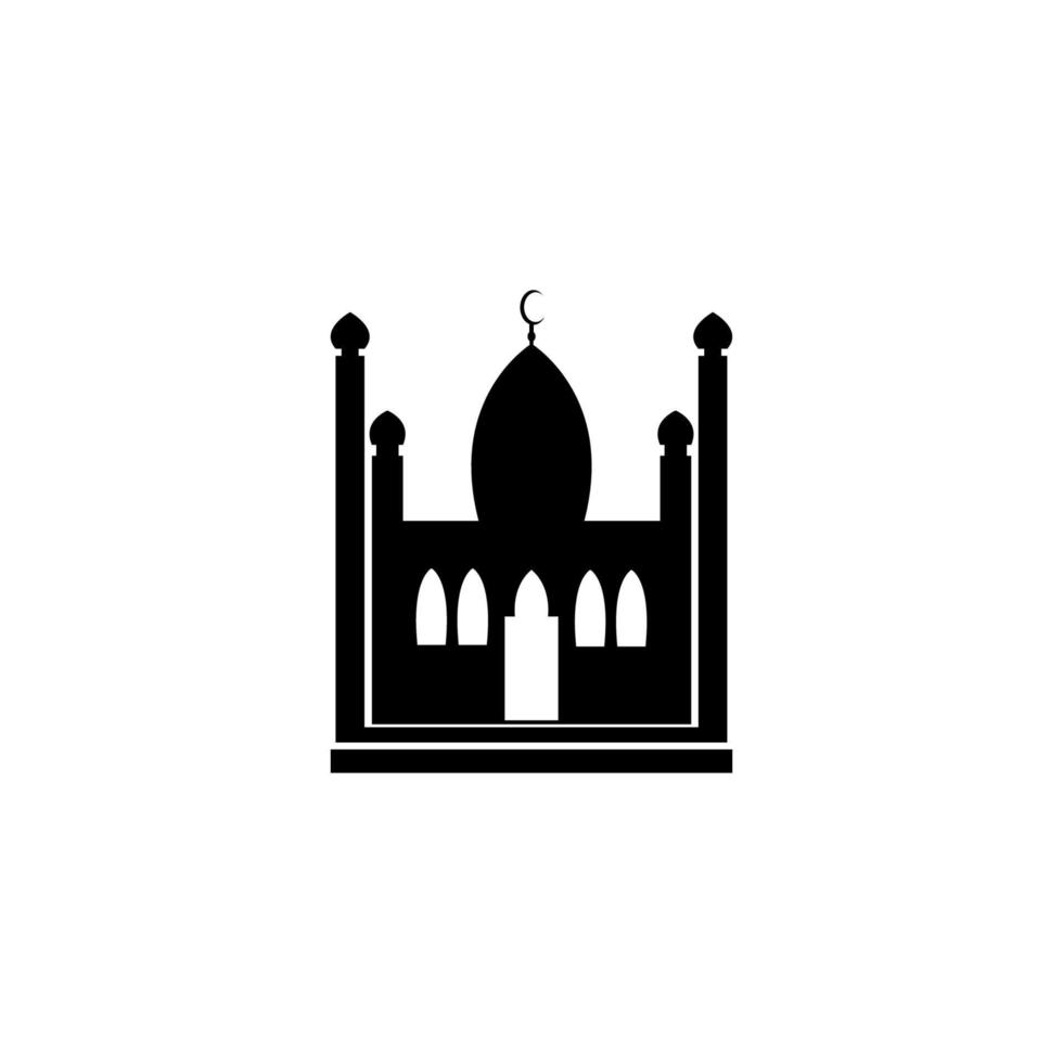illustrazione vettoriale dell'immagine del logo dell'icona della moschea