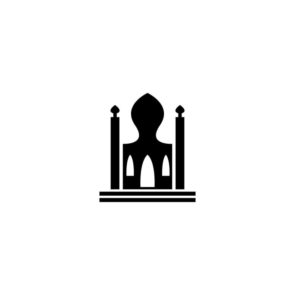 illustrazione vettoriale dell'immagine del logo dell'icona della moschea