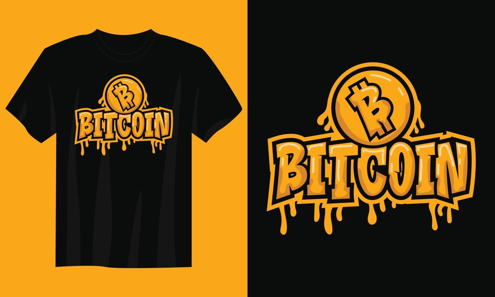 bitcoin tipografia citazione t-shirt design vector