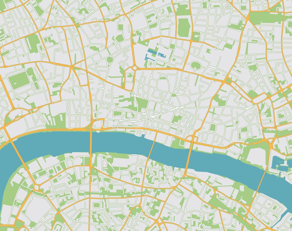 mappa della posizione della città vettore