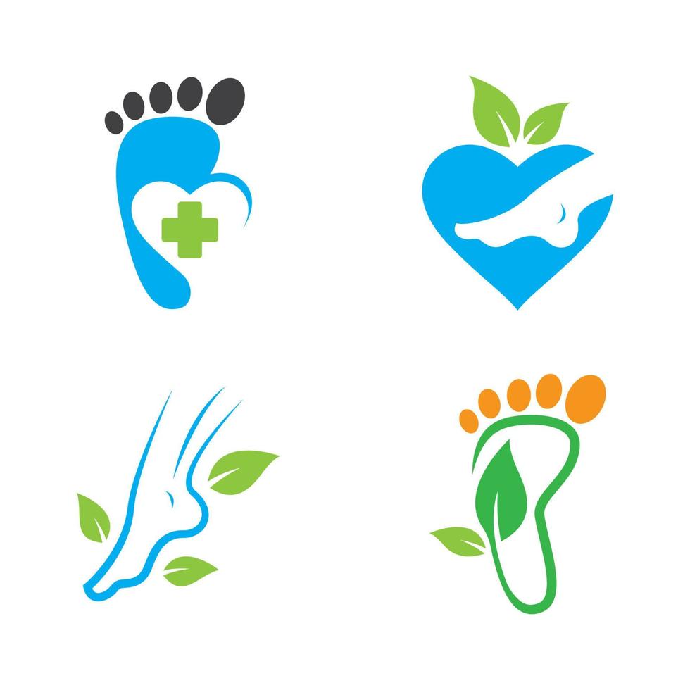 immagini del logo per la cura del piede vettore