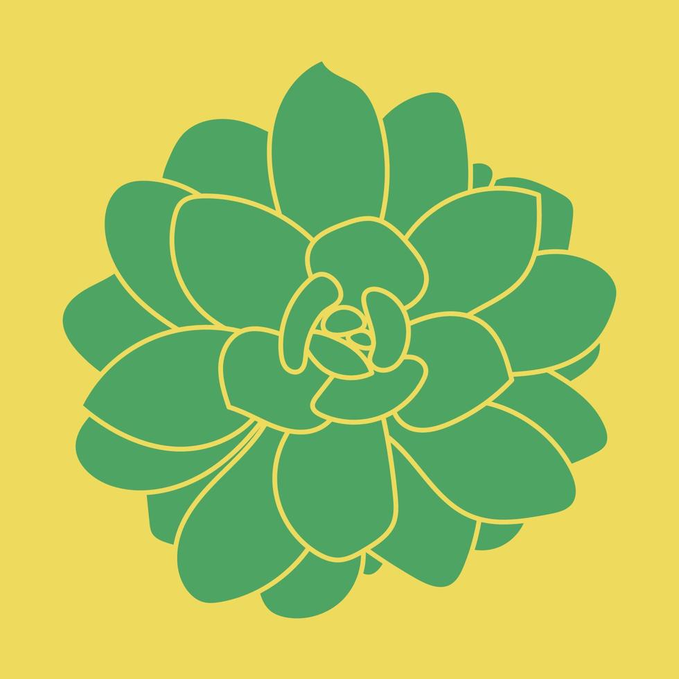 modello succulento. logo del fiore della siluetta. elemento per design, sfondi, sfondi. vettore