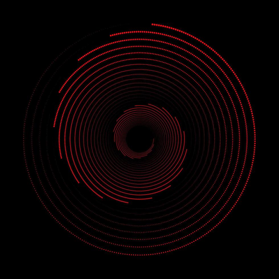 sfondo di punti a spirale di design. sfondo monocromatico astratto. modello di illusione ottica. vettore