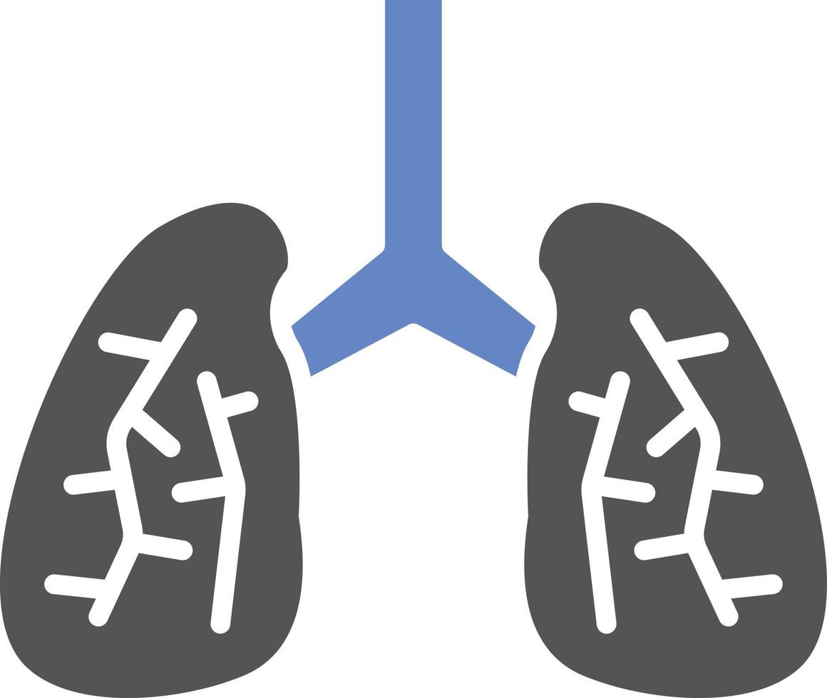 stile icona polmoni vettore